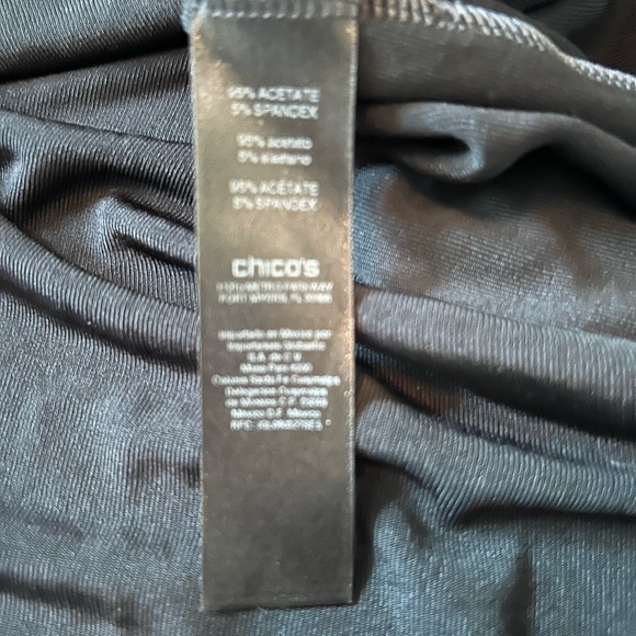 Chico's Travelers Classic Black Side Split Tank Top Knitted Tunic Size 2 Large - Picture 14 of 15